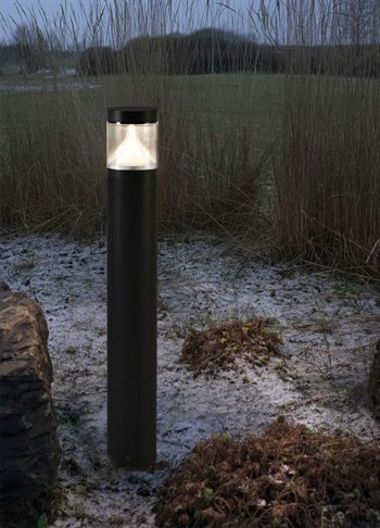 Norlys Egersund Mini grafit udendørs LED pullert lampe på græs